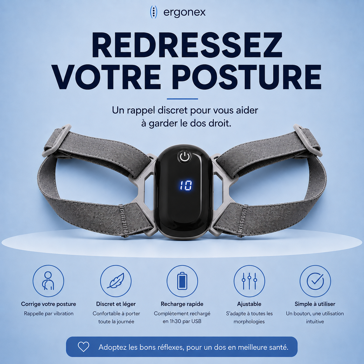 Ergonex™ | Correcteur de Posture Intelligent