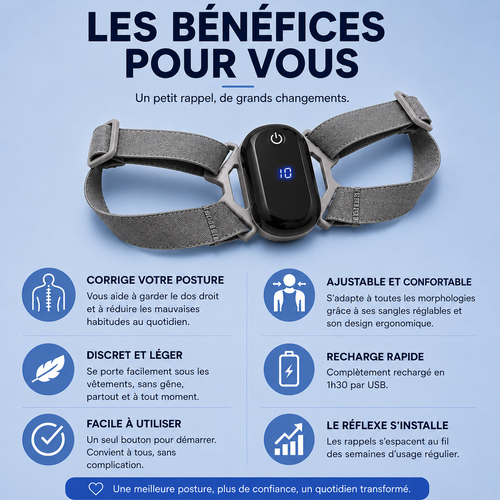 Ergonex™ | Correcteur de Posture Intelligent